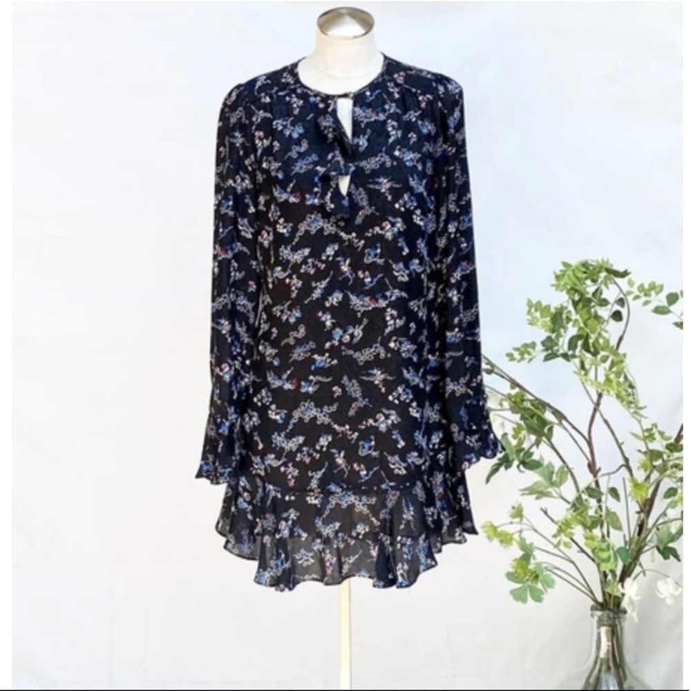 Veronica Beard Preston Floral Ruffle Mini Dress